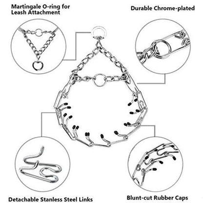 S-Xl Collar Choke Steel Metal Chain Dog Training Adjustable Necklace Sliver - XL-4.0