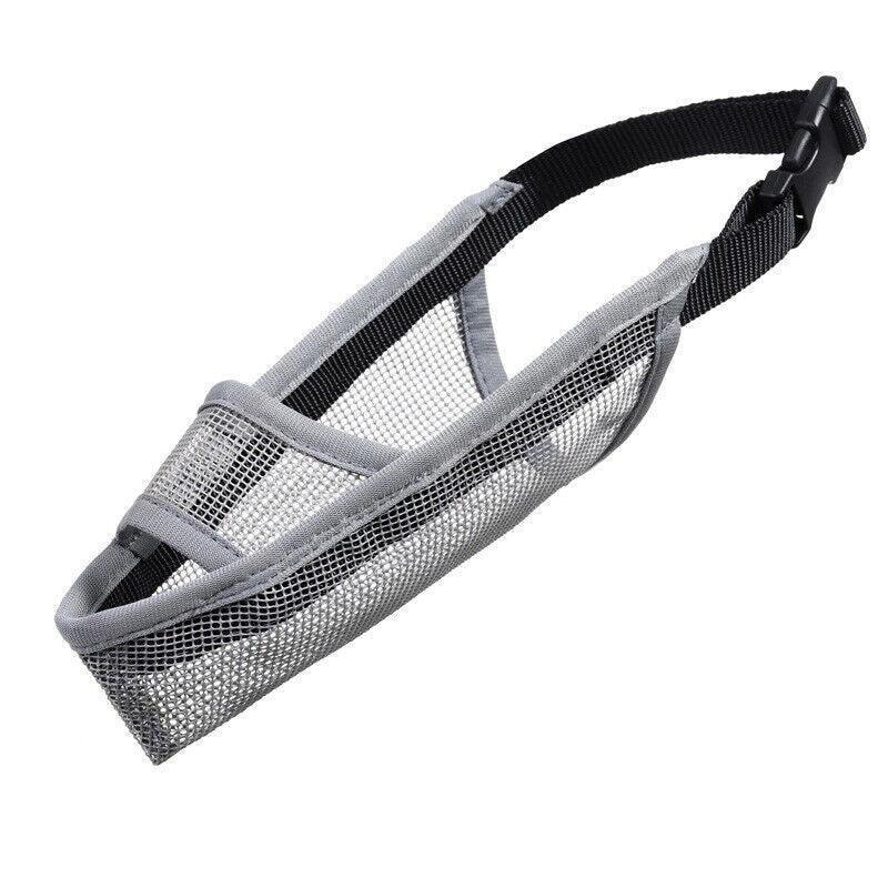 Adjustable XL Size Pet Dog Mask Mouth Muzzle Anti Barking Bite Stop Chewing Mask - Black