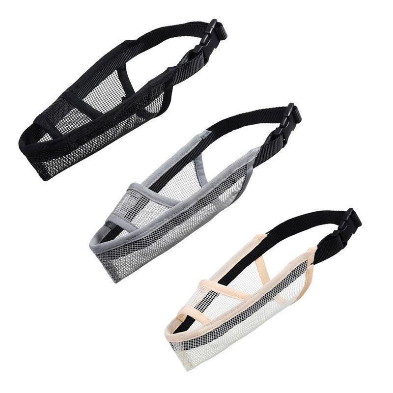 Adjustable XL Size Pet Dog Mask Mouth Muzzle Anti Barking Bite Stop Chewing Mask - Grey