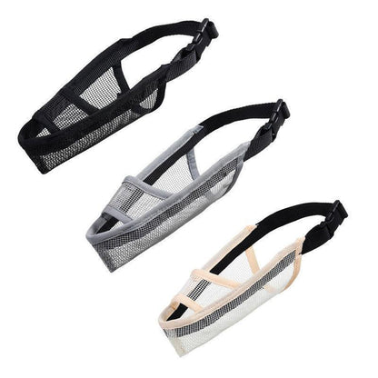 Adjustable XS Size Pet Dog Mask Mouth Muzzle Anti Barking Bite Stop Chewing Mask - Grey