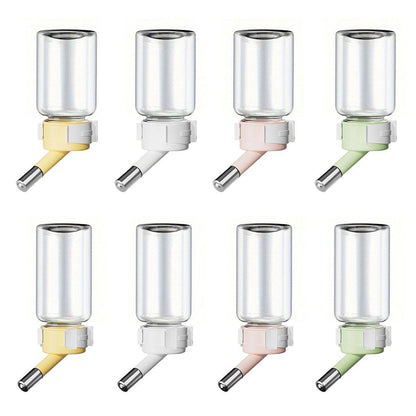 Pet Water Bottle for Hamster Guinea Pig Rabbit Vacuum Drinking Feeder Kettle - 120ml-Pink