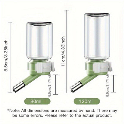 Pet Water Bottle for Hamster Guinea Pig Rabbit Vacuum Drinking Feeder Kettle - 120ml-White