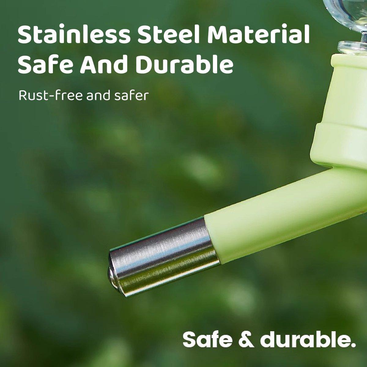 Pet Water Bottle for Hamster Guinea Pig Rabbit Vacuum Drinking Feeder Kettle - 80ml-Green