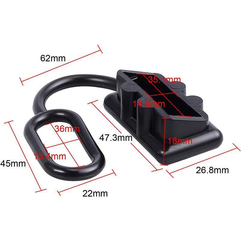 4 x Dust Cap Black Anderson Plug Cover Style Connectors 50AMP Battery Caravan