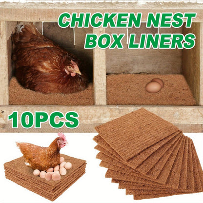 10pcs Chicken Nest Box Liner Soft Cushions for Poultry Hen Laying Coop Nest Pads