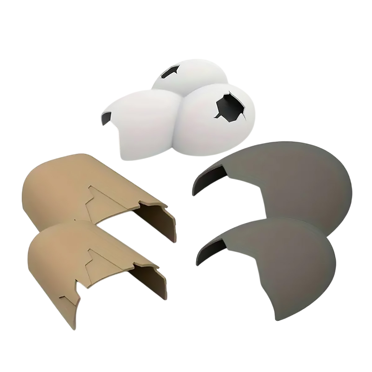 Reptile Hideout Plastic Cave Decorative Shelter for Lizard Snake Spider Habitat - Tree Pattern Set of 2