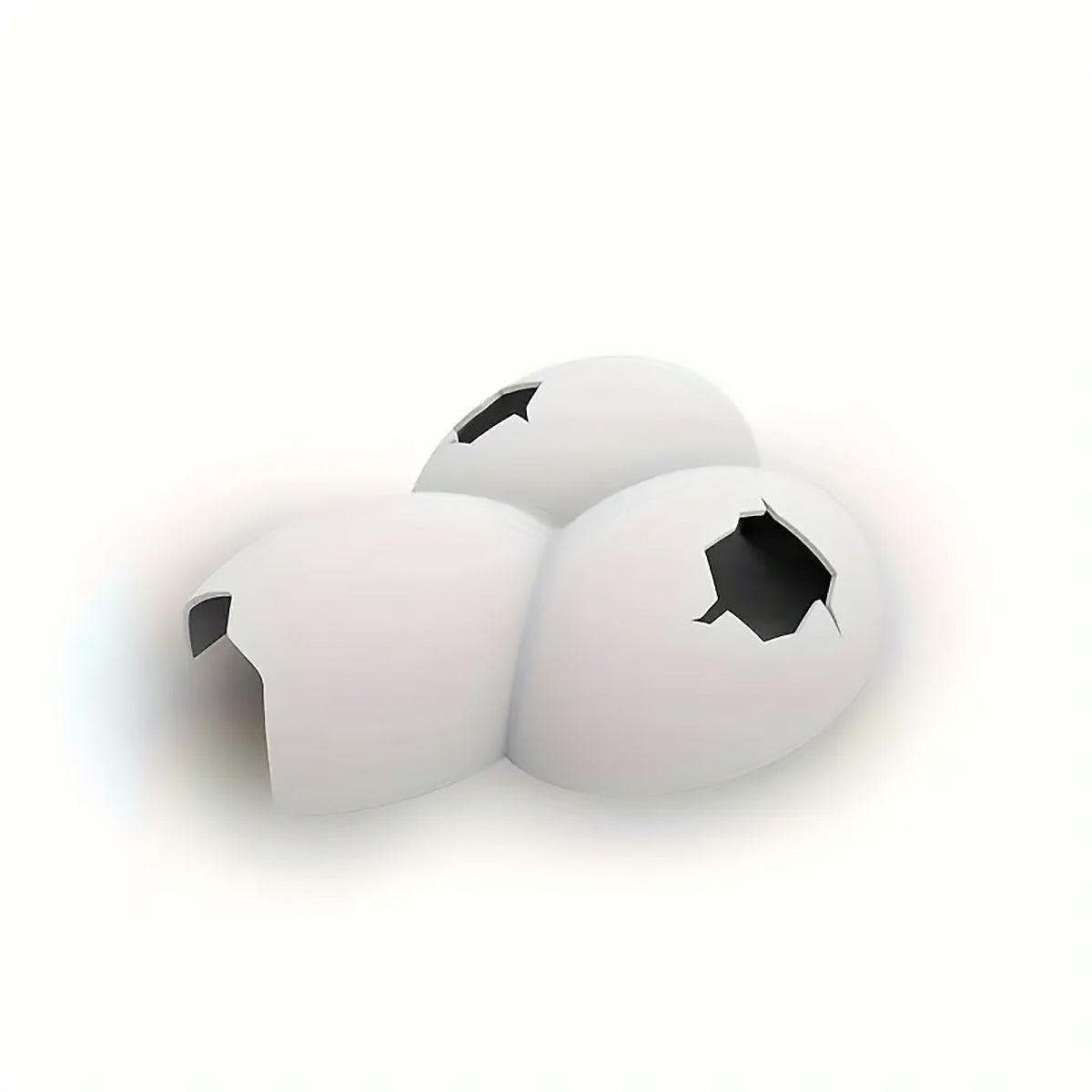 Reptile Hideout Plastic Cave Decorative Shelter for Lizard Snake Spider Habitat - Eggshell Set of 2