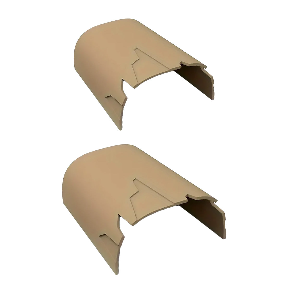 Reptile Hideout Plastic Cave Decorative Shelter for Lizard Snake Spider Habitat - Eggshell Set of 2