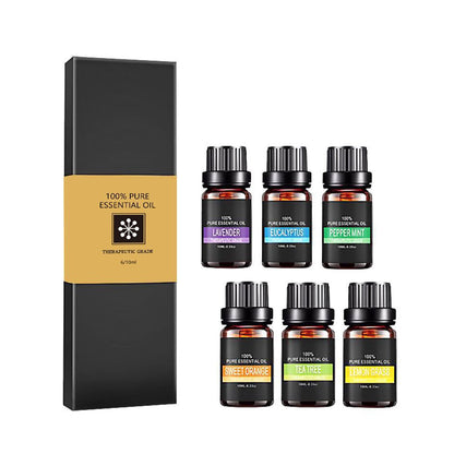 Essential Oil Set 6 Bottles Plant Aromatherapy Oils Natural Scent for Diffuser