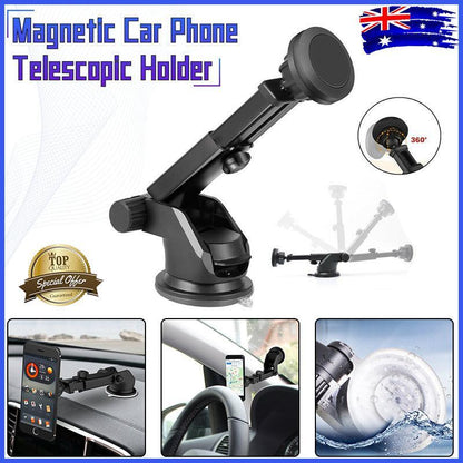 360 Degree Car Phone Holder Telescopic Mount for Dashboard and Windshield Use