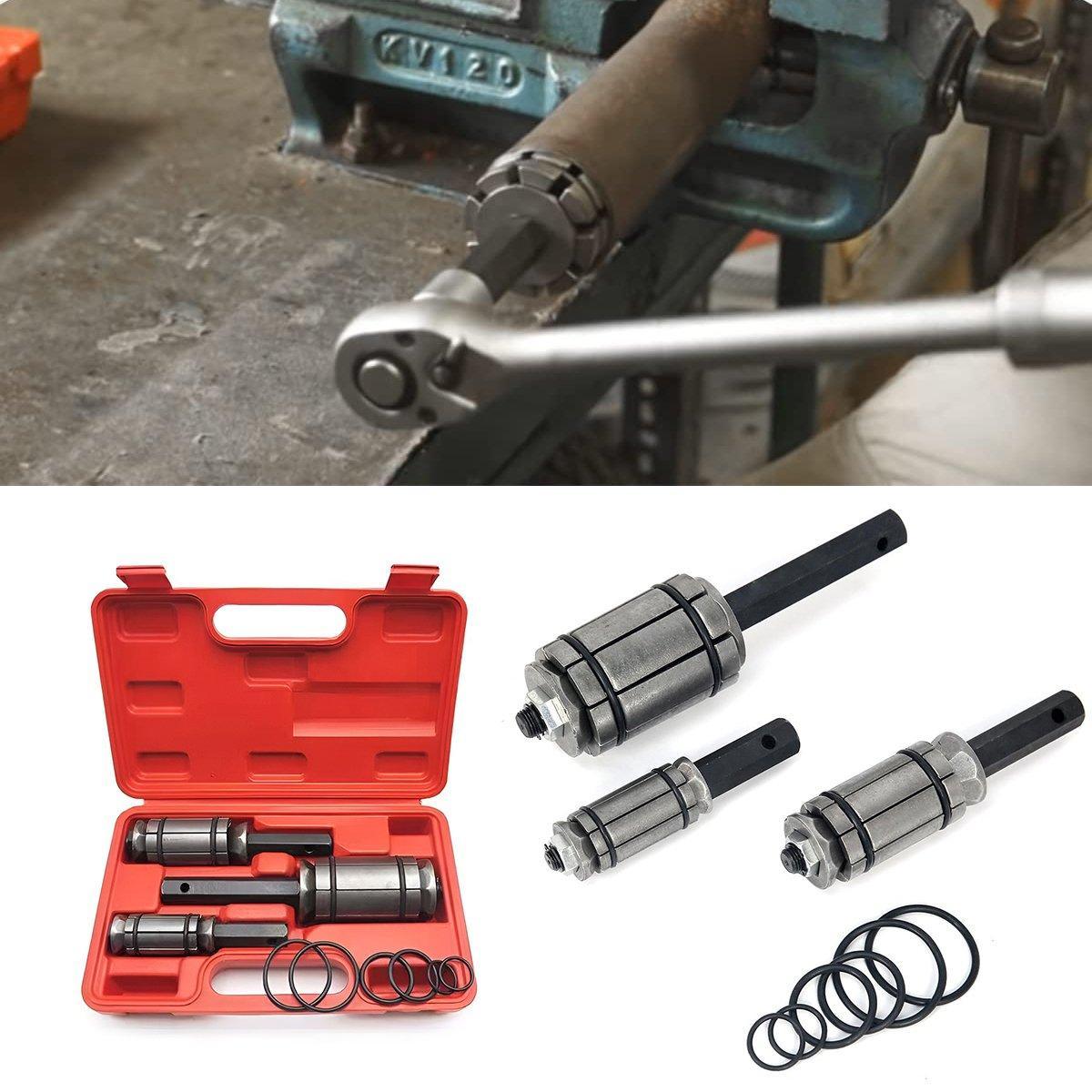 Tail Pipe Expander Set Exhaust Muffler Spreader Dent Remover Tool Kit 3PCS