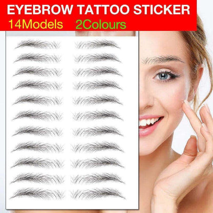 3D Waterproof Eyebrow Tattoo Sticker Hair-Like Natural Brows for Sparse Eyebrows - E11