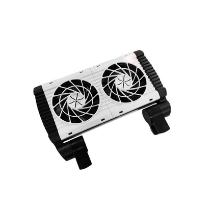 Mini Aquarium Cooling Fan for Fish Shrimp Tanks Quiet Temperature Control - Double head