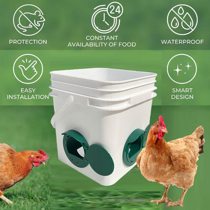 5PCS Automatic Chicken Feeder Poultry Feeding Cup Trough Drinker Set Hen Coop