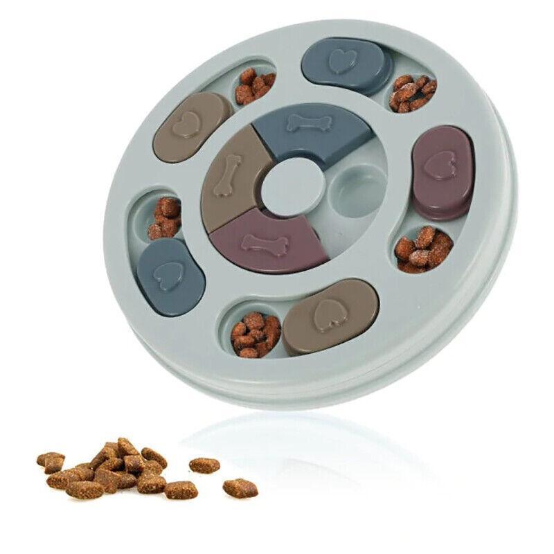 Dog Treat Dispenser Puppy Feeder Puzzle Game Interactive Toy Pet Training Supply - Pink