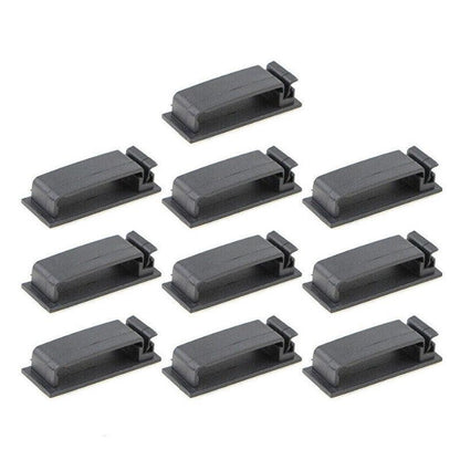Adhesive Cable Clips Management Clamp Wire Organiser Rectangle Tidy Desk Holder