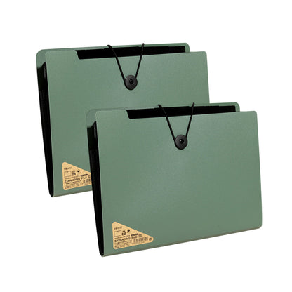 8 Cell File Folder Organizer Bag Test Paper Storage Document Holder School Office - Green