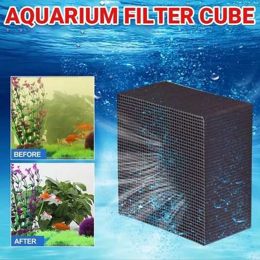 Eco-Aquarium Carbon Filter For Fish Tank Water Purifier Cube Aquarium Cleaner - 10X10X10CM