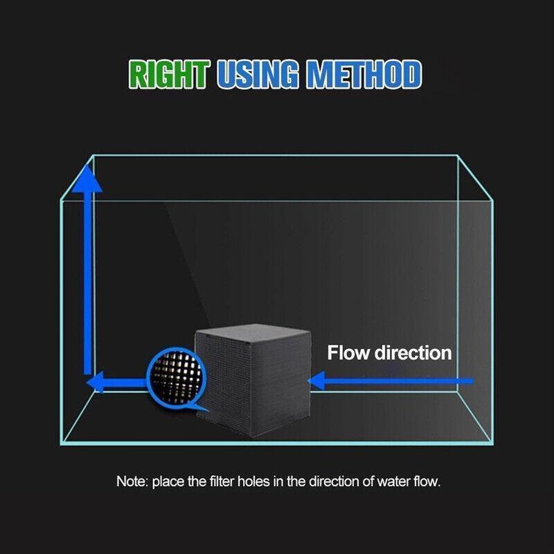 Eco-Aquarium Carbon Filter For Fish Tank Water Purifier Cube Aquarium Cleaner - 10X10X10CM