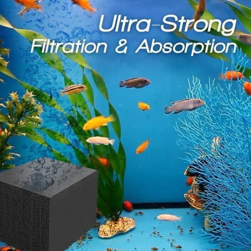 Eco-Aquarium Carbon Filter For Fish Tank Water Purifier Cube Aquarium Cleaner - 10X10X5CM