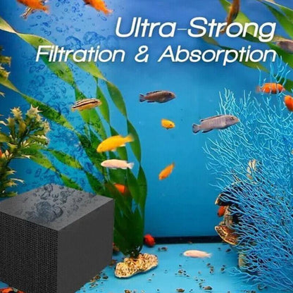 Eco-Aquarium Carbon Filter For Fish Tank Water Purifier Cube Aquarium Cleaner - 10X10X5CM