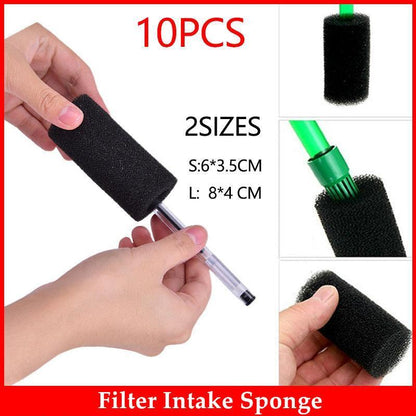 10Pcs Aquarium Filter Intake Sponges Fry Saver Protection - 10PCS Large（8*4CM）
