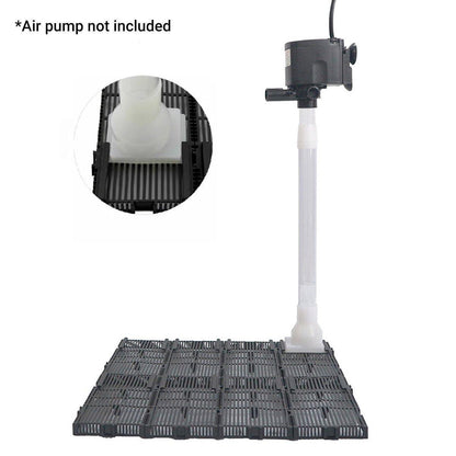 Aquarium Undergravel Filtration System 16pcs Set Underwater Fish Tank Filter Kit