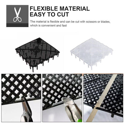 Fish Tank Aquarium Under Gravel Filter System Safe Filtration Plate Board Kit - Black-10PCS