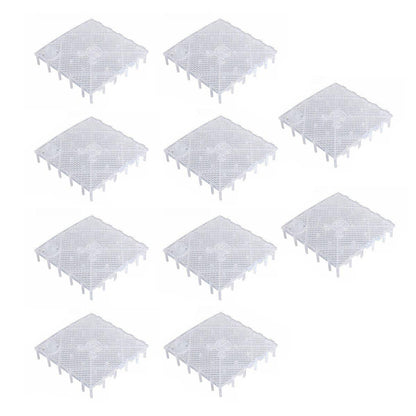 Fish Tank Aquarium Under Gravel Filter System Safe Filtration Plate Board Kit - Black-10PCS