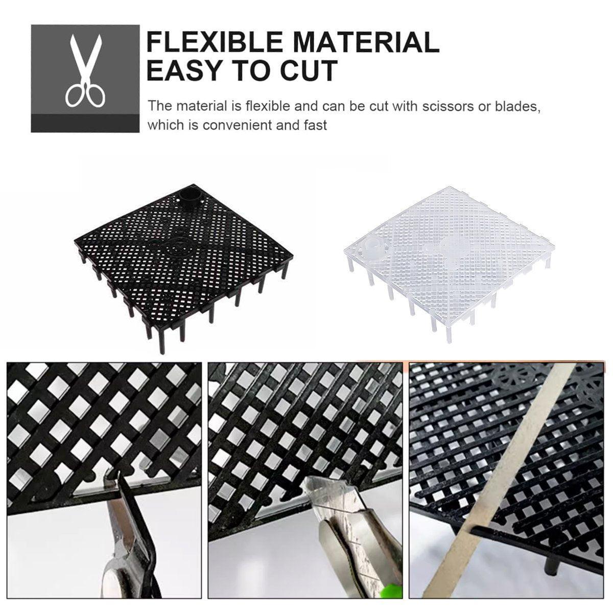 Fish Tank Aquarium Under Gravel Filter System Safe Filtration Plate Board Kit - Clear-10PCS