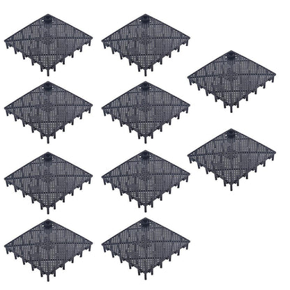 Fish Tank Aquarium Under Gravel Filter System Safe Filtration Plate Board Kit - Clear-10PCS