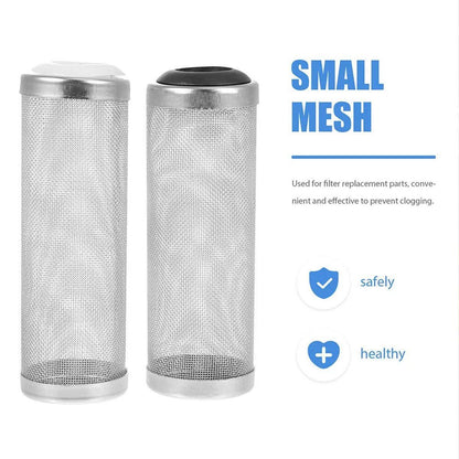 4x Stainless Steel Shrimp Filter Guard Aquarium Intake Protector Fish Safe Mesh - Black-4PCS (16mm)