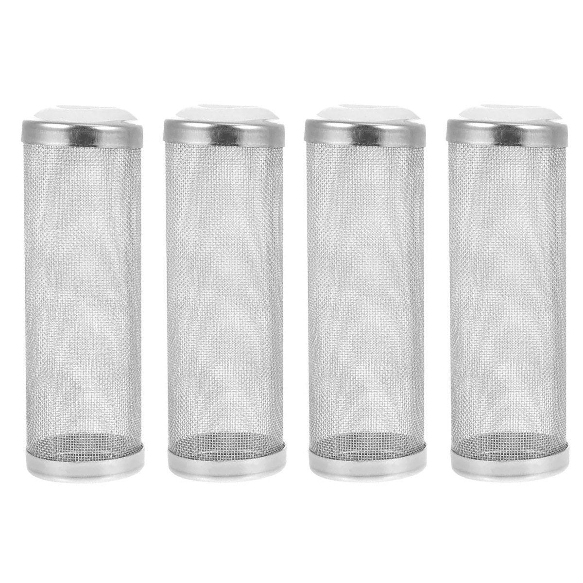4x Stainless Steel Shrimp Filter Guard Aquarium Intake Protector Fish Safe Mesh - Black-4PCS (16mm)