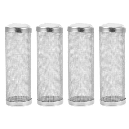 4x Stainless Steel Shrimp Filter Guard Aquarium Intake Protector Fish Safe Mesh - Black-4PCS (16mm)