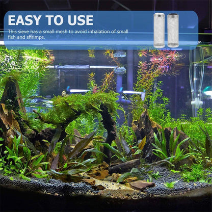 4x Stainless Steel Shrimp Filter Guard Aquarium Intake Protector Fish Safe Mesh - Black-4PCS (12mm)