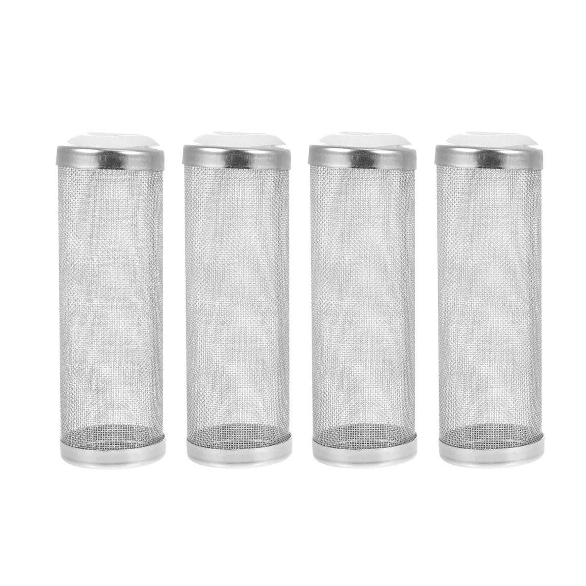 4x Stainless Steel Shrimp Filter Guard Aquarium Intake Protector Fish Safe Mesh - White-4PCS (12mm)