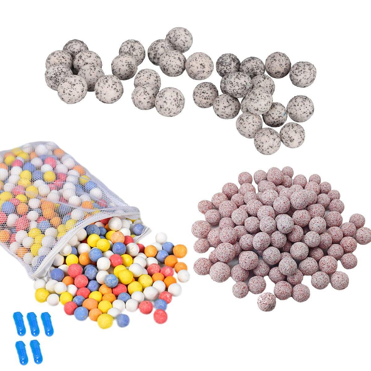 Quartz Ball Ceramic Bio Ball Filter Media Biological Ring for Aquarium Fish Tank - Colourful-500g