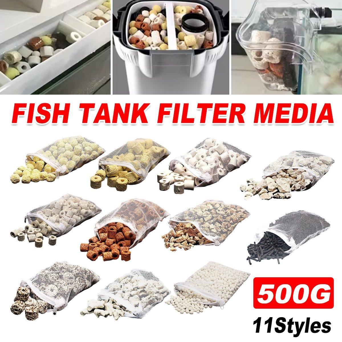 500g Fish Tank Water Filter Media Aquarium Filtration Material Sponge Pad - Ammonia Absorbing Stone