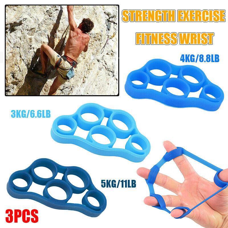 3 Pack Silicone Finger Stretcher Resistance Bands For Hand Grip Exercise And Fitness