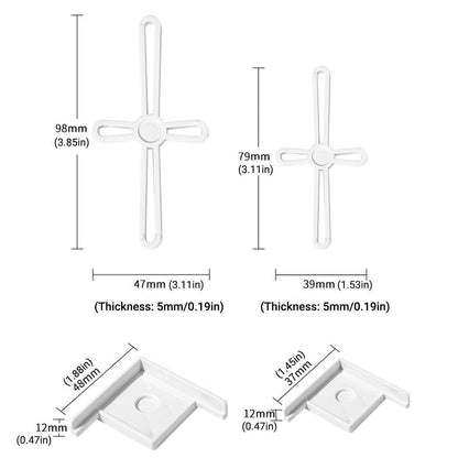 5pcs Plastic Fish Tank Base Bracket Corner Guard Stand Holder for Aquarium Tanks - White-L