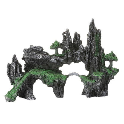 Aquarium Decoration Rock Cave Stone Ornament Fish Tank Mountain View Decor