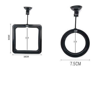 Fish Feeding Ring Aquarium Fish Tank Feeder Floating Fish Food Feeder Fish Food Black - Black Circle