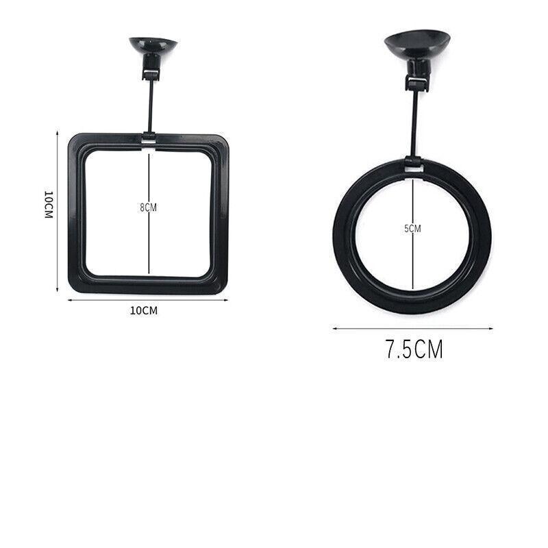 Fish Feeding Ring Aquarium Fish Tank Feeder Floating Fish Food Feeder Fish Food Black - Black Square