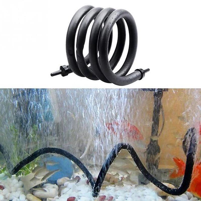 Flexible Aquarium Air Stone Oxygen Diffuser Strip for Fish Tank Aeration System - 120cm Dual-inlet
