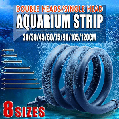 Flexible Aquarium Air Stone Oxygen Diffuser Strip for Fish Tank Aeration System - 60cm Single-inlet