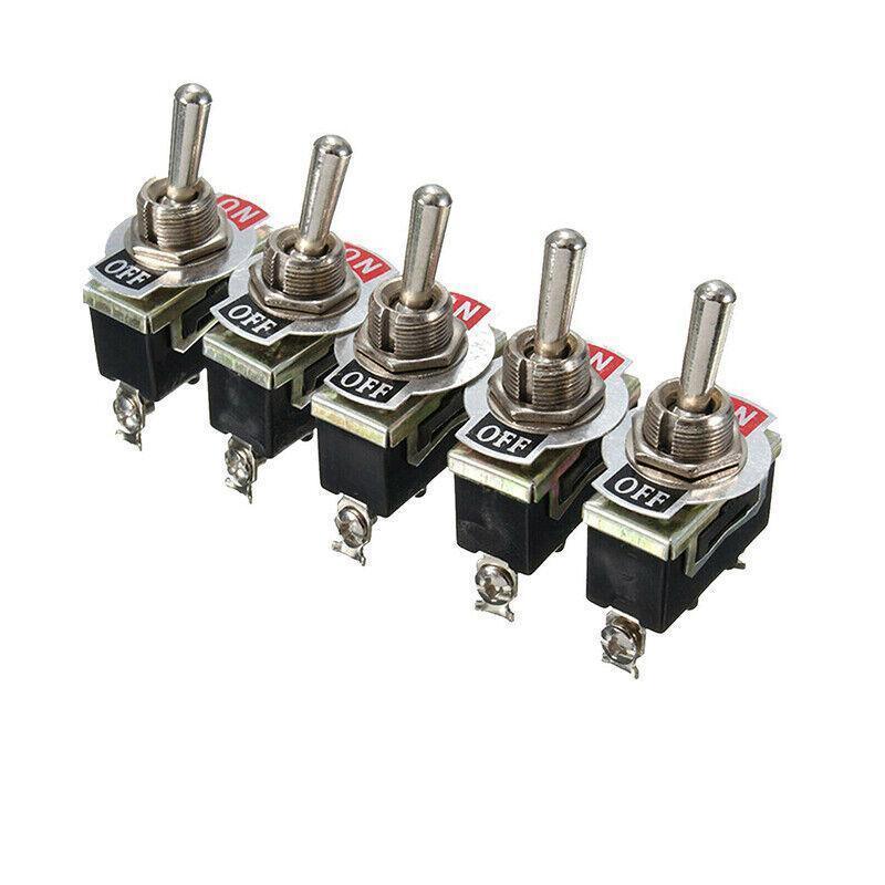 5X Waterproof Toggle Flick Switch 250V On/Off Car Dash Light Metal 12 Volt Boot