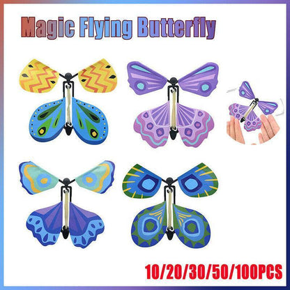 Up To 100X Magic Flying Butterfly Toy Anniversary Greeting Card Birthday Wedding - 10PCS