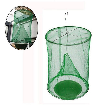6PCS Reusable Hanging Fly Trap Net Cage Insect Catcher for Garden Farm Outdoor Use