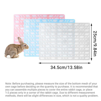2pcs Rabbit Foot Mat Large Plastic Cage Mat for Guinea Pig Pet Cage Accessories - Blue