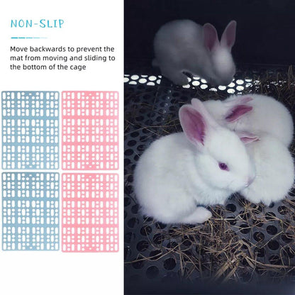 2pcs Rabbit Foot Mat Large Plastic Cage Mat for Guinea Pig Pet Cage Accessories - Blue